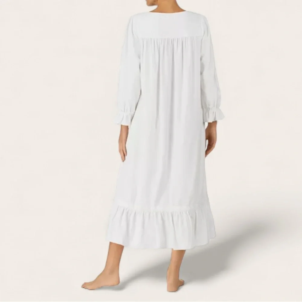 Eileen West L Cotton Pintuck Ballet Nightgown NWOT - Picture 2 of 16